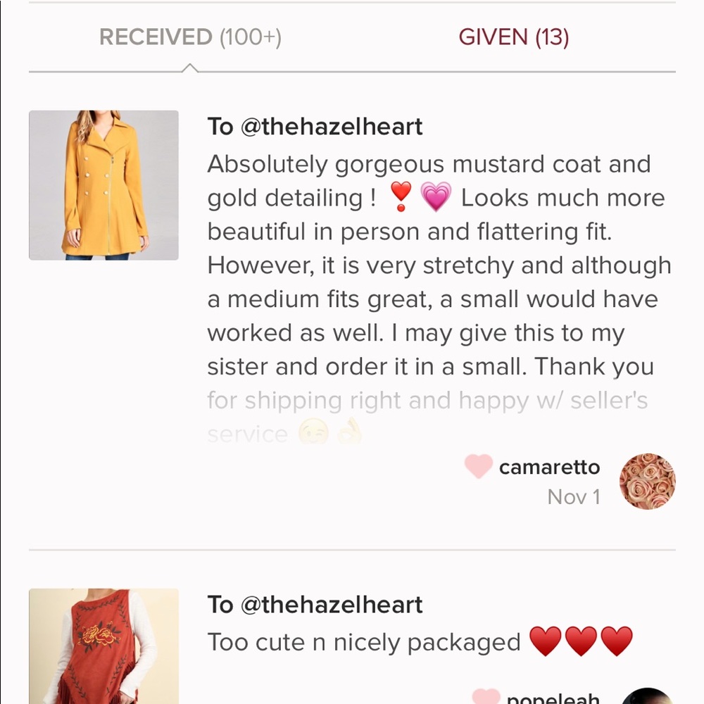 Closet clear 🚨 Mustard Double breasted peacoat - Picture 4 of 4